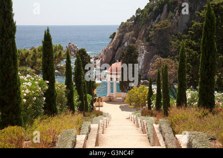 Jardí Botànic Ortschaften, botanische Gärten, La Selva und Blanes, Costa Brava, Katalonien, Spanien, Europa Stockfoto