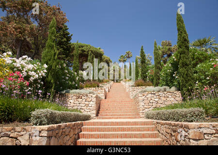 Jardí Botànic Ortschaften, botanische Gärten, La Selva und Blanes, Costa Brava, Katalonien, Spanien, Europa Stockfoto