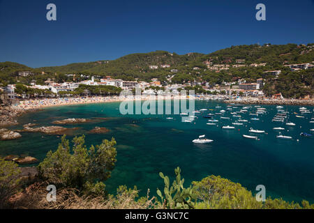 Bucht von Llafranc, Calella de Palafrugell, Costa Brava, Katalonien, Spanien, Europa, PublicGround Stockfoto