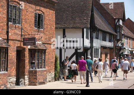 Shakespeares Geburtshaus Vertrauen Souvenirladen am Henley Street, Stratford Warwickshire, UK Stockfoto