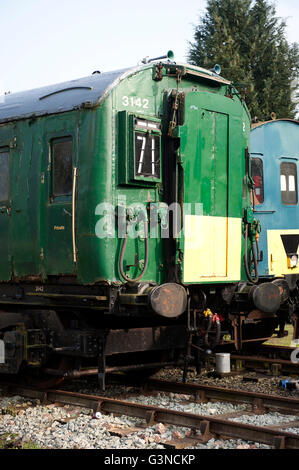 Erhalten elektrische mehrfache Maßeinheit 4 - COR-Einheit No.3142 auf die East Kent Railway, Kent UK Stockfoto