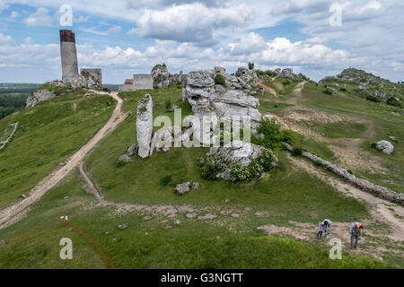 Olsztyn Burgruine in der Nähe von Czestochowa in Polen Stockfoto