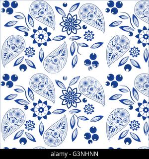 Reich verzierte Paisley Muster Doodle-Vektor-Design auf weiß Stock Vektor