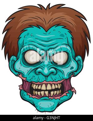 Vector Illustration von Cartoon zombie Hand Auge Stock Vektor