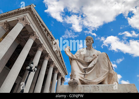 Skulptur vor dem Parlament in Wien, Österreich, Europa Stockfoto