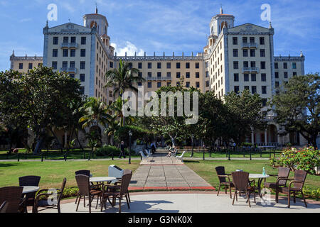 Hotel Nacional de Cuba mit Garten, historische Luxus-Hotel, Havanna, Kuba Stockfoto