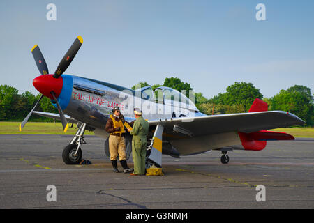 P - 51D Mustang, rote Rute Tuskegee Airmen Stockfoto