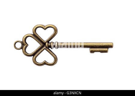 wichtigsten Jahrgang auf isolieren weiß mit Beschneidungspfad hautnah. Stockfoto