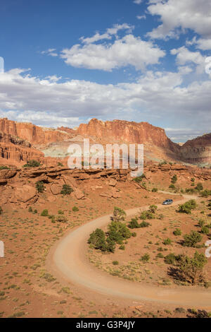 Blick vom Panorama-Punkt im Capitol Reef National Park, Utah, USA Stockfoto