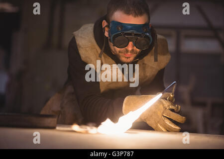 Schweißer, Schweißen, Metall Stockfoto