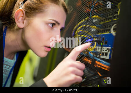 Techniker-Prüfung-server Stockfoto
