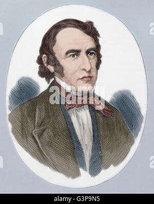Zachary Taylor (1784-1850). US-amerikanischer Offizier und Politiker. 12. Präsident der Vereinigten Staaten (1849-1850. Porträt. Gravur. Farbige. Stockfoto