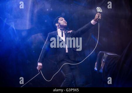 Landgraaf, Niederlande 12. Juni 2016 Vintage Trouble Höchstleistungen live Pinkpop Festival 2016 © Roberto Finizio / Alamy Live News Stockfoto