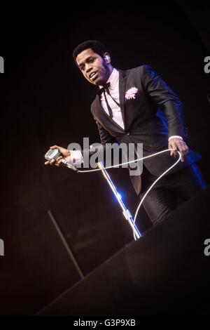 Landgraaf, Niederlande 12. Juni 2016 Vintage Trouble Höchstleistungen live Pinkpop Festival 2016 © Roberto Finizio / Alamy Live News Stockfoto