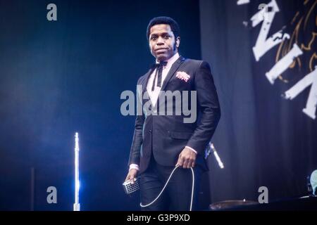 Landgraaf, Niederlande 12. Juni 2016 Vintage Trouble Höchstleistungen live Pinkpop Festival 2016 © Roberto Finizio / Alamy Live News Stockfoto