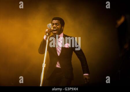 Landgraaf, Niederlande 12. Juni 2016 Vintage Trouble Höchstleistungen live Pinkpop Festival 2016 © Roberto Finizio / Alamy Live News Stockfoto