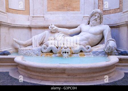 Marforio, Marmorstatue des Ozean, Capitoline Museum, Rom, Italien Stockfoto