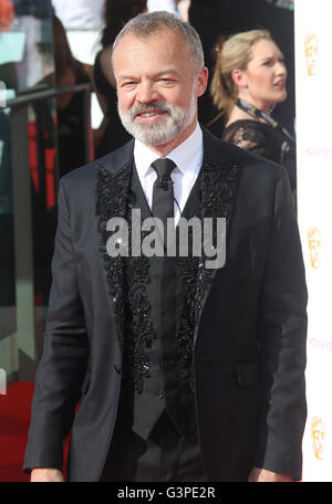 8. Mai 2016 - Graham Norton Teilnahme an BAFTA TV Awards 2016 in Royal Festival Hall in London, Vereinigtes Königreich. Stockfoto