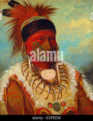 George Catlin - White Cloud, Häuptling der Iowas - National Gallery of Art, Washington DC Stockfoto