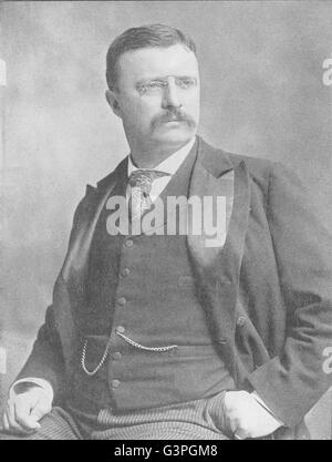 THEODORE ROOSEVELT: 26. Präsident, uns, antique print 1907 Stockfoto