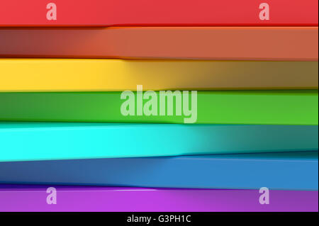 Abstrakten Regenbogen Farben Welle Hintergrund, 3D rendering Stockfoto