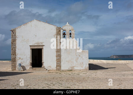 Kirche in Fortaleza (Festung), Europa, Portugal, Algarve, Vila Bispo, Sagres, Kap St. Vincent, die Capela do Infante Stockfoto