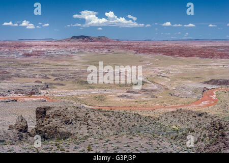 Die Painted Desert, Badlands in der Four Corners Gegend von Arizona, USA Stockfoto