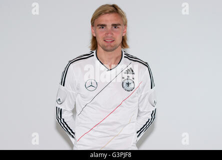 Internationaler Akteur Marcel Schmelzer, offizielle Porträt-Foto-Session für die deutschen Männer Fußball Mannschaft, 28.05.2012 Stockfoto