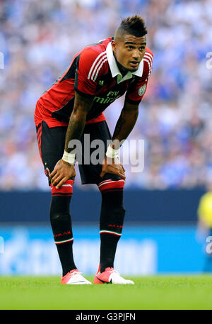 Kevin-Prince Boateng, FC Schalke 04 Vs AC Milan 0-1, Freundschaftsspiel in der Saison 2012 / 2013 Veltins-Arena-Stadion in Stockfoto