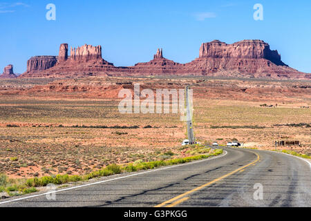 Ansicht des Monument Valley Navajo-Nation-Reservierung zwischen Utah und Arizona Stockfoto