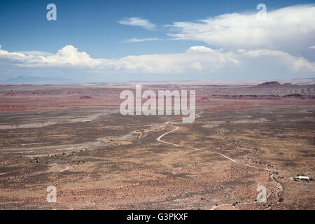 Ansicht des Valley of the Gods von Moki Dugway, Alternativsäge Punkt übersehen, Utah, USA Stockfoto