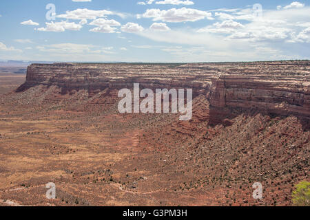 Nördlichen Rand des Tal der Götter angesehen von Moki Dugway, Muley Point Overlook, Utah, USA Stockfoto