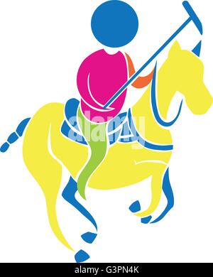 Sport-Symbol für Polo illustration Stock Vektor