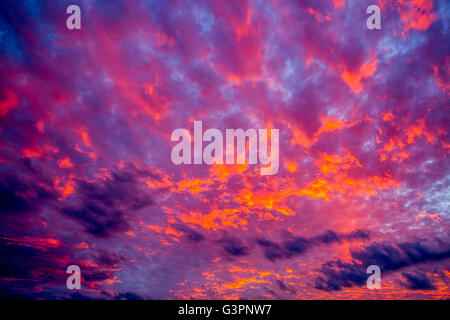 unglaubliche Sonnenuntergang in Sag Harbor, New York Stockfoto