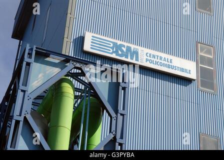 Brescia (Italien), Verbrennungsanlage und Abfall in Energie-Anlage Stockfoto