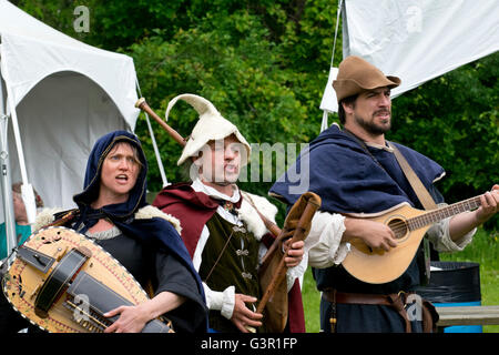 Spielleute im Mittelalter Festival, Upper Canada Village. Stockfoto