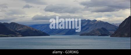 See in Central Otago, Neuseeland. Lake Hawea. Stockfoto