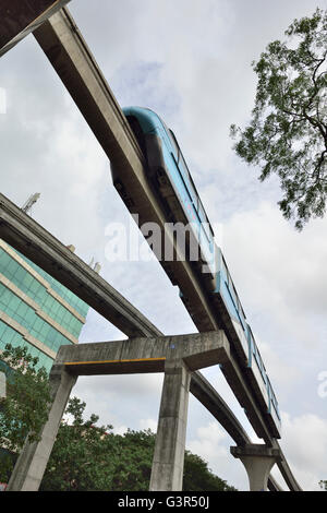 Blaue Monorail Stockfoto