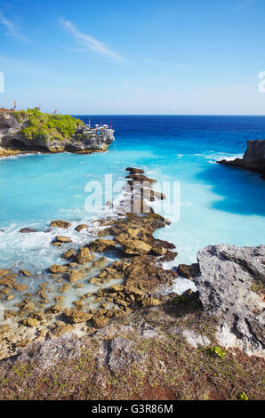Klippen springen Lagune, Nusa Penida, Bali, Indonesien Stockfoto