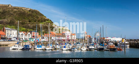 Yachten in der Marina im Hafen von Scarborough Stockfoto