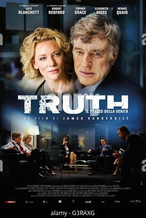 Wahrheit-Jahr: 2015 USA Regie: James Vanderbilt Cate Blanchett, Robert Redford Filmplakat (It) Stockfoto