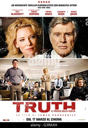 Wahrheit-Jahr: 2015 USA Regie: James Vanderbilt Cate Blanchett, Robert Redford Filmplakat (It) Stockfoto