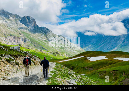 PR-PNPE 24 - Route Aliva Häfen. Picos de Europa, Kantabrien, Spanien, Europa Stockfoto