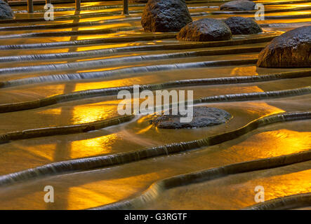 Boulder in einem Wasser-Display einstellen. Stockfoto