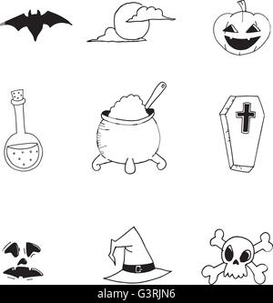 Doodle Halloween für Kinder Stock Vektor