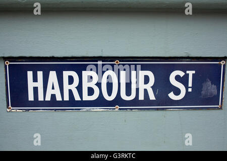 Zeichen für Hafengasse, Whitstable Stockfoto