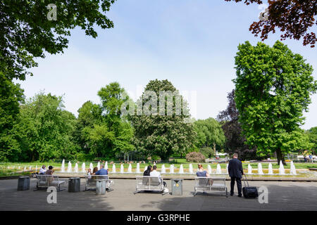 Blick auf Karlsruhe, Kraichgau-Stromberg, Zoo, Deutschland, Baden-Württemberg Stockfoto