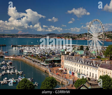 GB - DEVON: Torquay Hafen und englische Riviera Rad Stockfoto