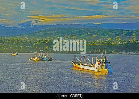 Schiffe in Iron Bottom Sound, Guadalcanal, Solomon Inseln. Stockfoto