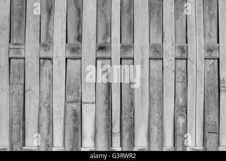 Bambuszaun mit schwarzen und weißen Ton, stock Foto Nahaufnahme Stockfoto